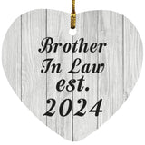Brother In Law Established Est. 2024 - Heart Ornament F
