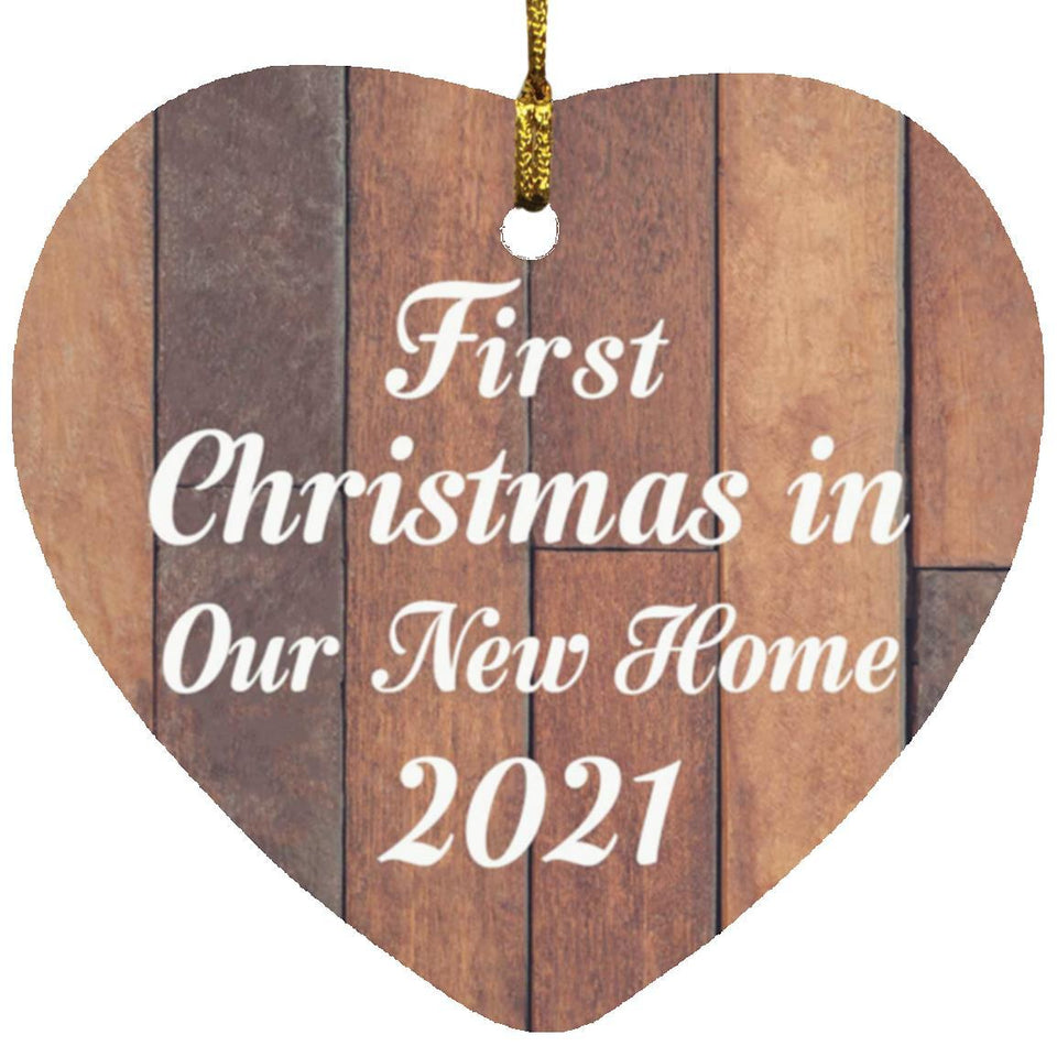 First Christmas In Our New Home 2021 - Heart Ornament E