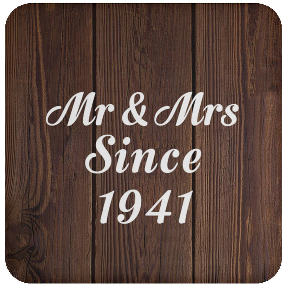 83rd Anniversary Mr & Mrs Since 1941 - Drink Coaster D