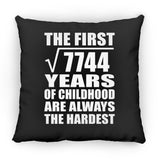 88th Birthday Square Root of 7744 Years of Childhood - Throw Pillow Black