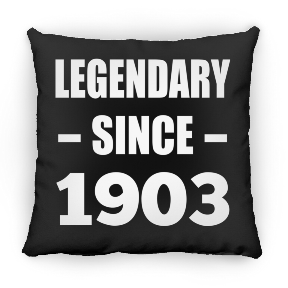 121st Birthday Legendary Since 1903 - Throw Pillow Black