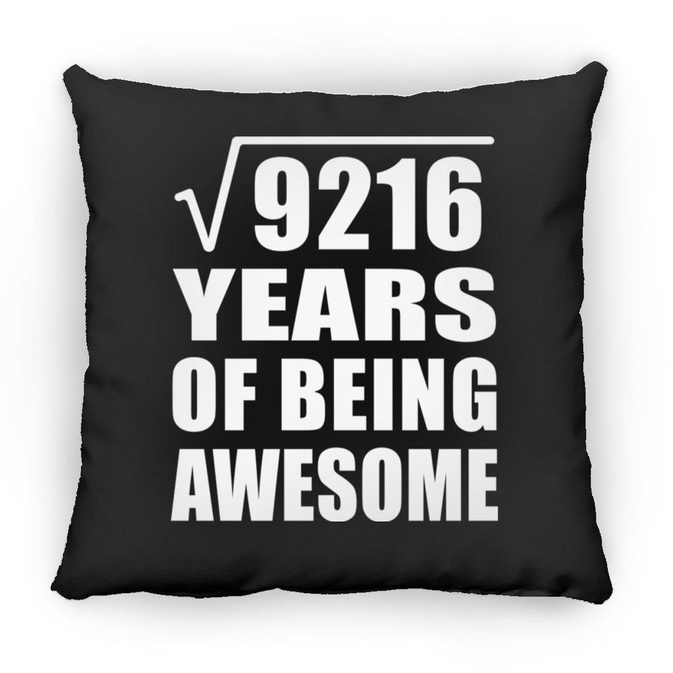 96th Birthday Square Root of 9216 Years of Being Awesome - Throw Pillow Black