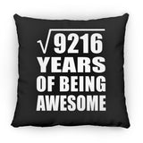 96th Birthday Square Root of 9216 Years of Being Awesome - Throw Pillow Black