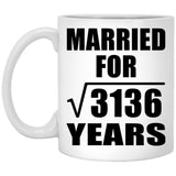 56th Anniversary Married For Square Root of 3136 Years - 11oz Coffee Mug