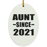 Aunt Since 2021 - Oval Ornament