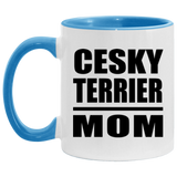 Cesky Terrier Mom - 11oz Accent Mug Blue