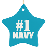 Number One #1 Navy - Star Ornament