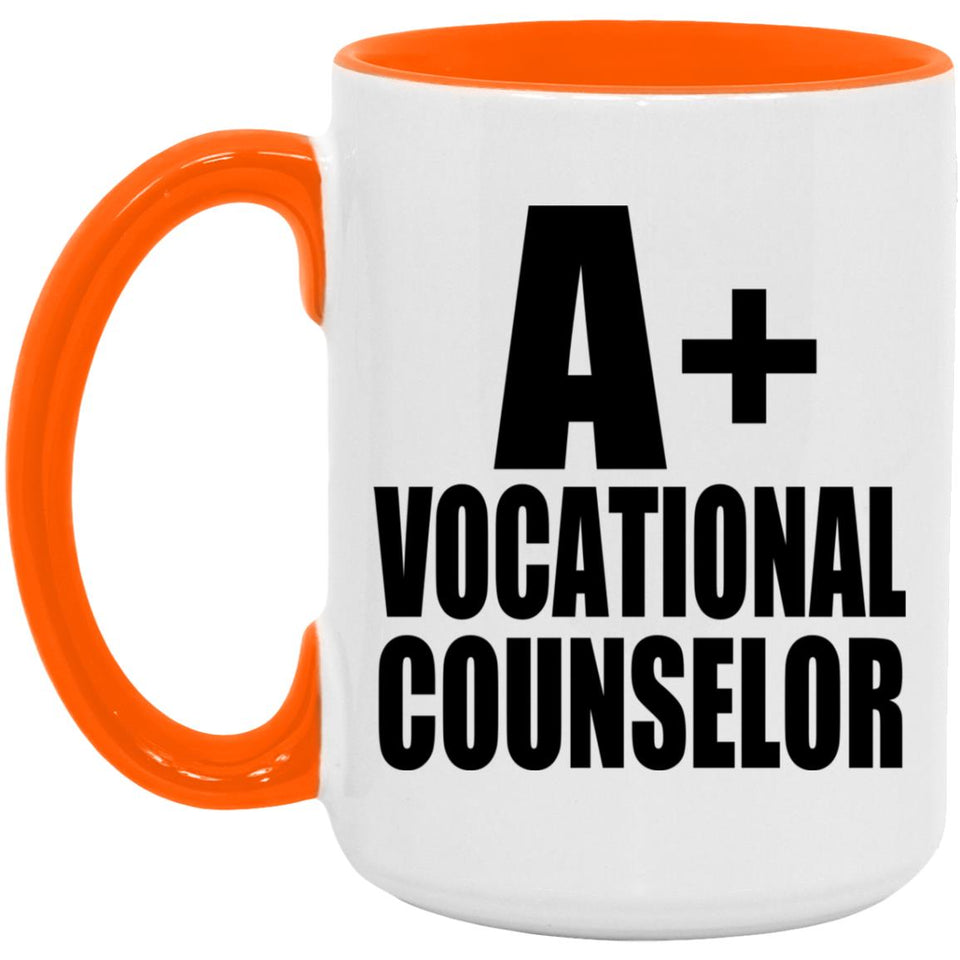 A+ Vocational Counselor - 15oz Accent Mug Orange