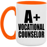 A+ Vocational Counselor - 15oz Accent Mug Orange