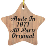53rd Birthday Made In 1971 All Parts Original - Star Ornament C