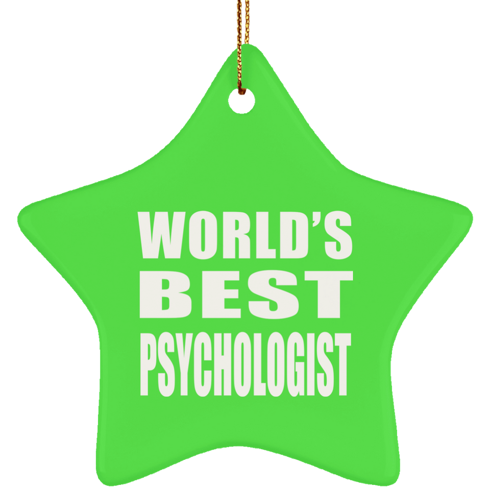 World's Best Psychologist - Star Ornament