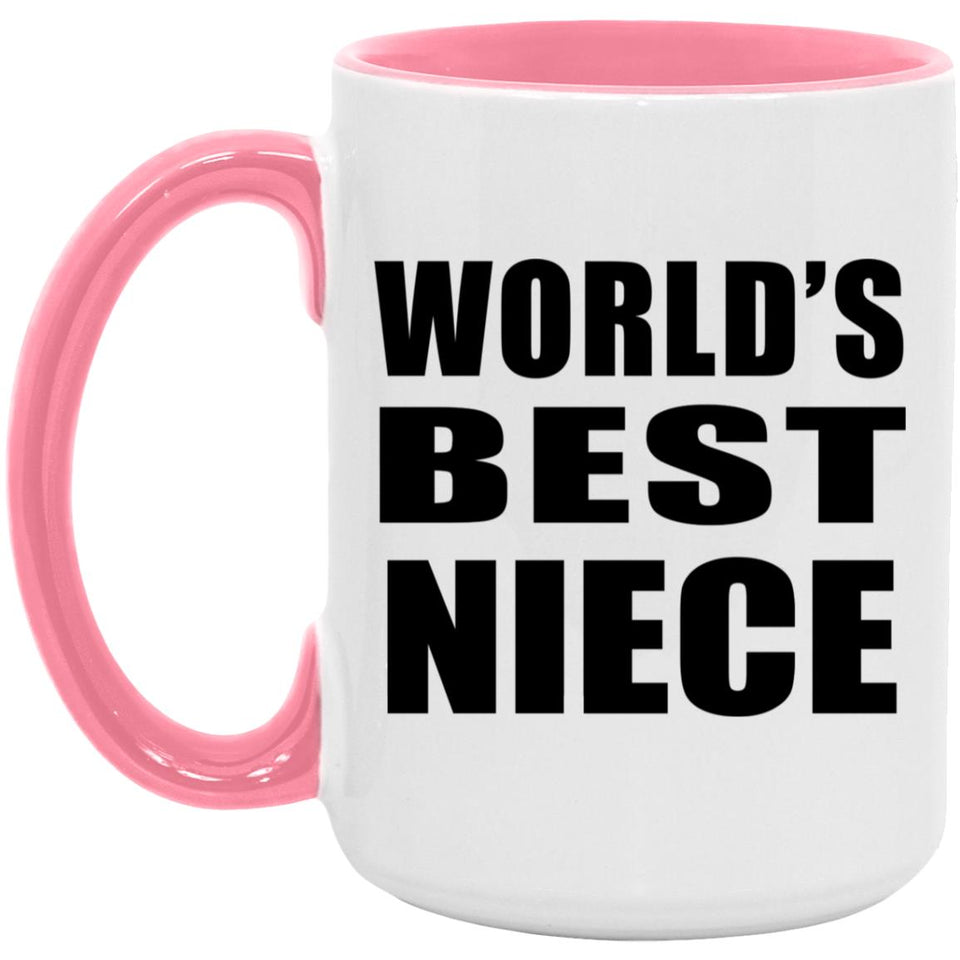 World's Best Niece - 15oz Accent Mug Pink