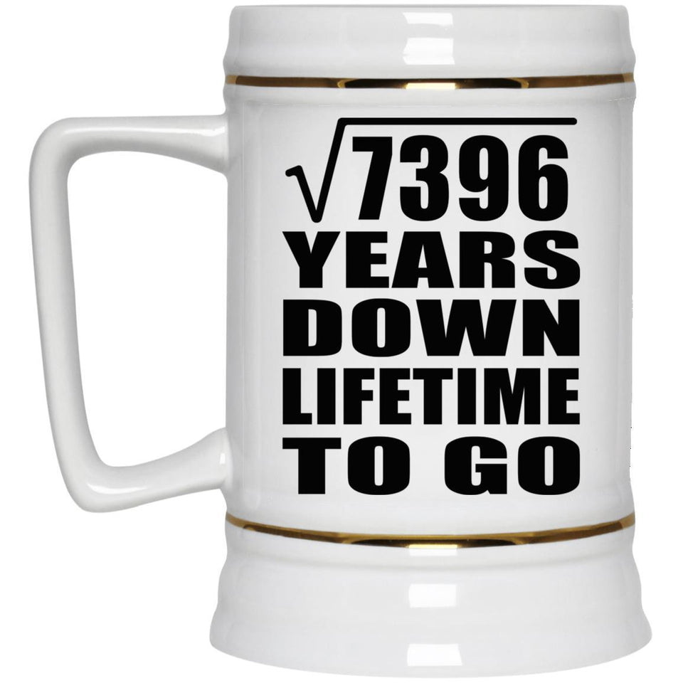 86th Anniversary Square Root of 7396 Years Lifetime To Go - Beer Stein