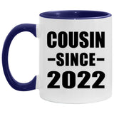 Cousin Since 2022 - 11oz Accent Mug Purple
