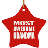 Most Awesome Grandma - Star Ornament