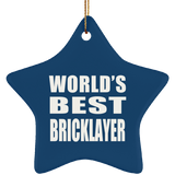 World's Best Bricklayer - Star Ornament