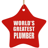 World's Greatest Plumber - Star Ornament