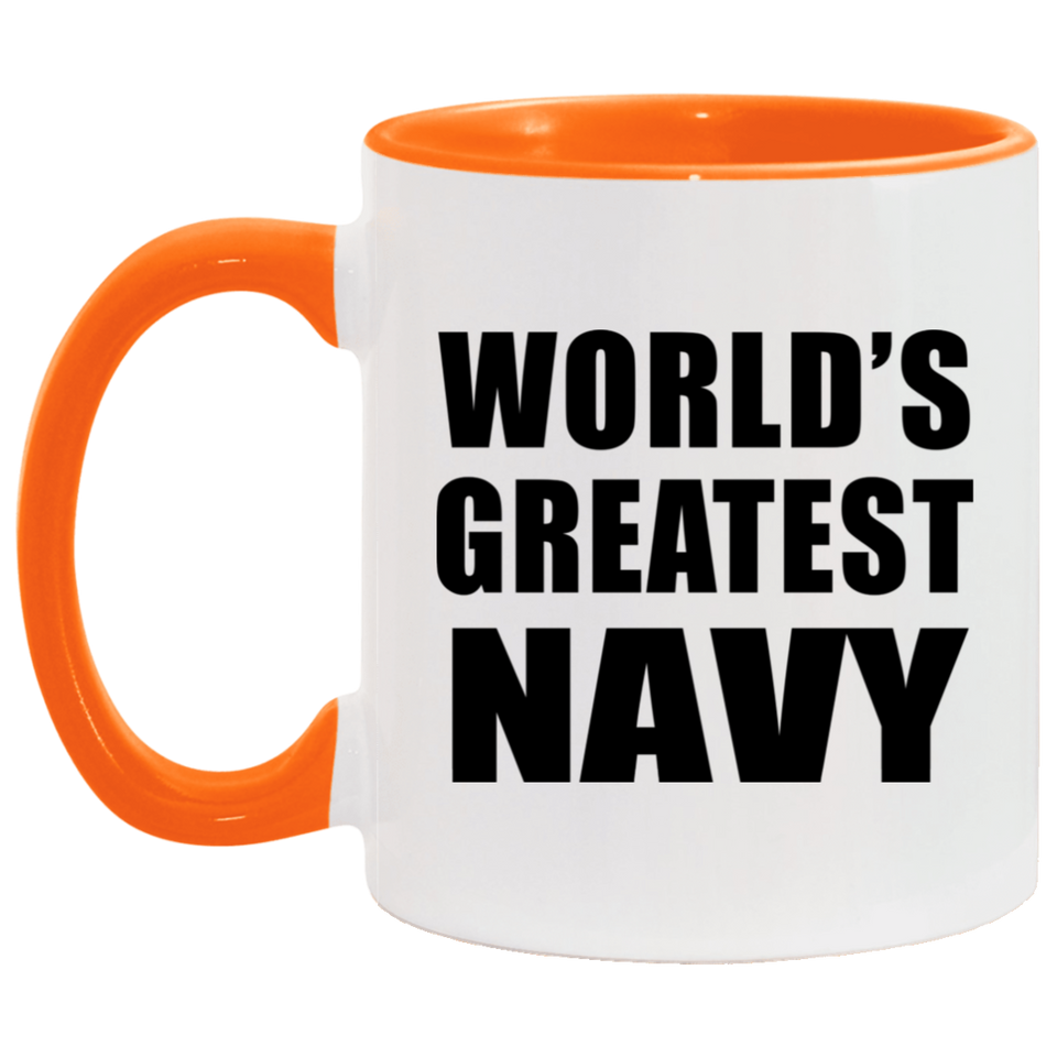 World's Greatest Navy - 11oz Accent Mug Orange