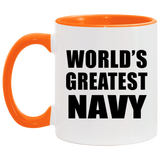 World's Greatest Navy - 11oz Accent Mug Orange