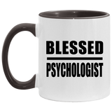 Blessed Psychologist - 11oz Accent Mug Black