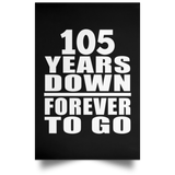 105th Anniversary 105 Years Down Forever to Go - Poster Portrait
