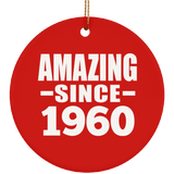 64th Birthday Amazing Since 1960 - Circle Ornament