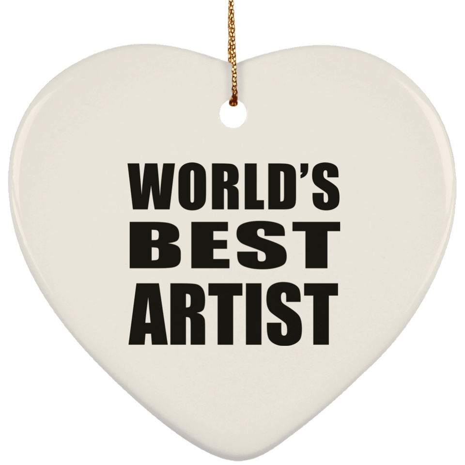 World's Best Artist - Heart Ornament