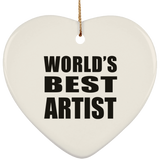 World's Best Artist - Heart Ornament