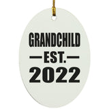 Grandchild Established EST. 2022 - Oval Ornament