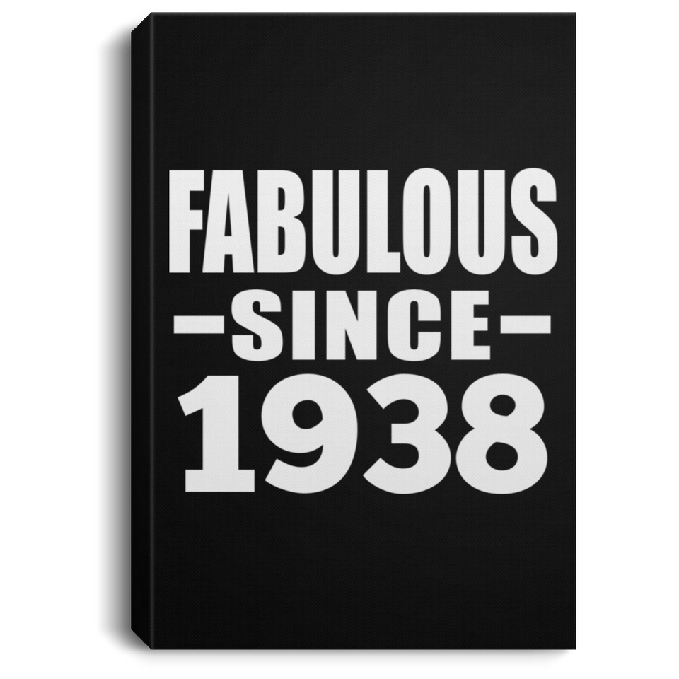 86th Birthday Fabulous Since 1938 - Canvas Portrait