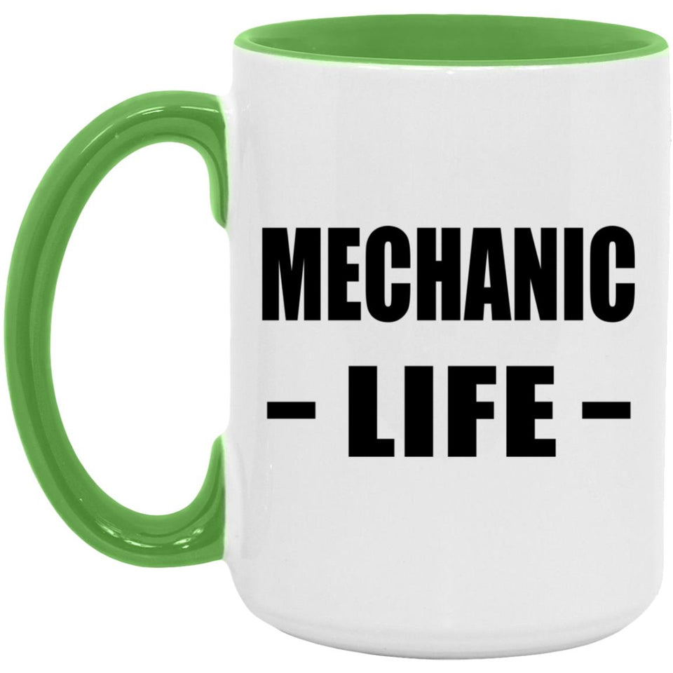 Mechanic Life - 15oz Accent Mug Green