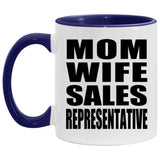 Mom Wife Sales Representative - 11oz Accent Mug Purple