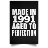 33rd Birthday Made In 1991 Aged to Perfection - Poster Portrait
