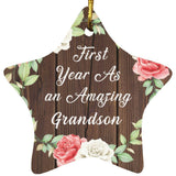 First Year As An Amazing Grandson - Star Ornament A