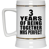 3rd Anniversary 3 Years Of Being Mrs Perfect - Beer Stein