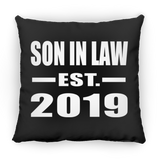 Son In Law Established EST. 2019 - Throw Pillow Black