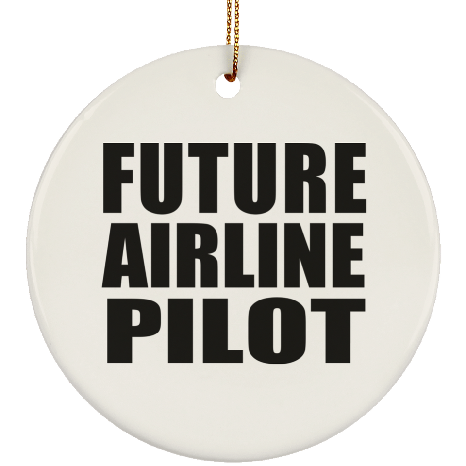 Future Airline Pilot - Circle Ornament