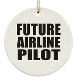 Future Airline Pilot - Circle Ornament