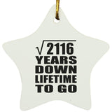 46th Anniversary Square Root of 2116 Years Lifetime To Go - Star Ornament