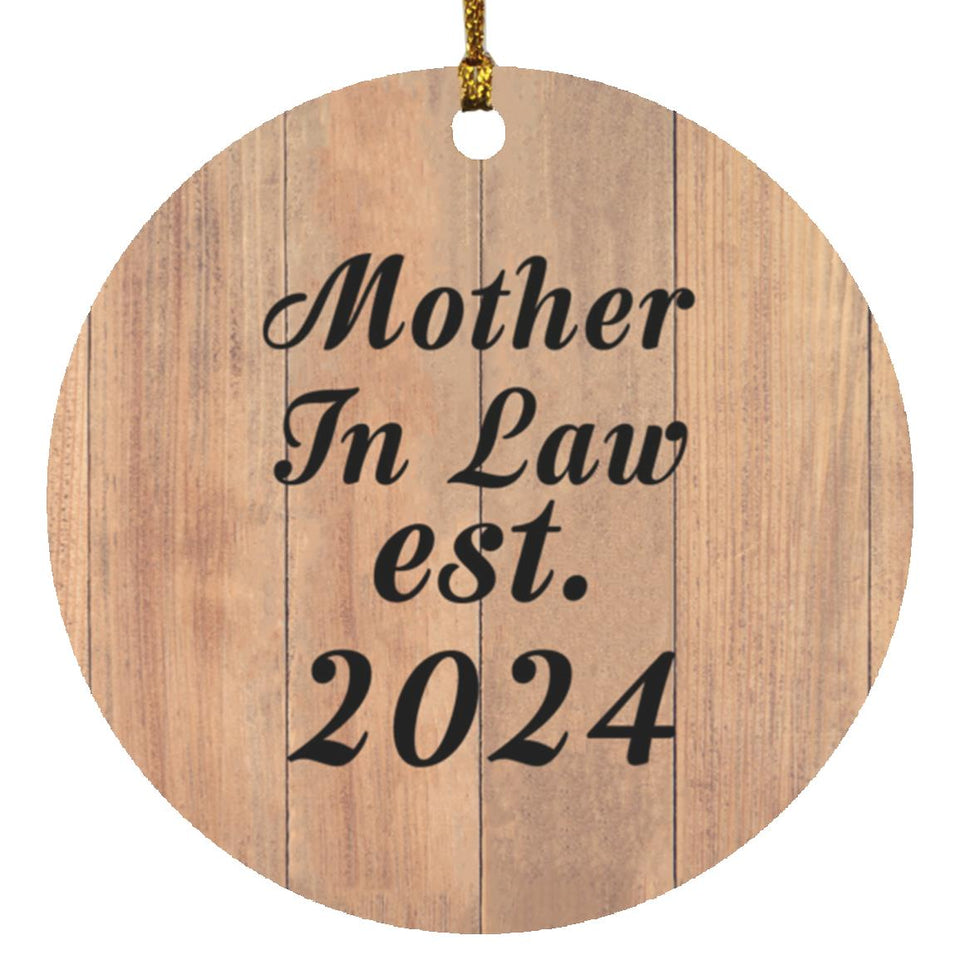 Mother In Law Established EST. 2024 - Circle Ornament C