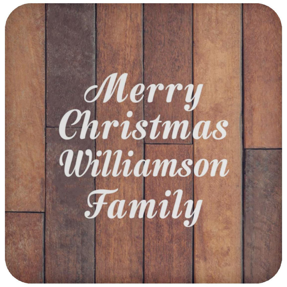 Merry Christmas Williamson Family - Drink Coaster E