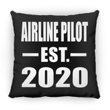 Airline Pilot Established EST. 2020 - Throw Pillow Black