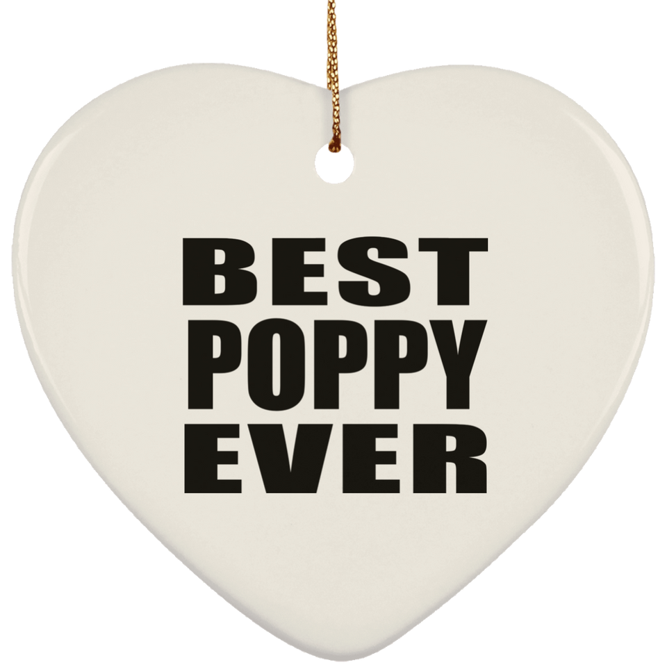 Best Poppy Ever - Heart Ornament