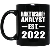 Market Research Analyst Established EST. 2022 - 11oz Coffee Mug Black