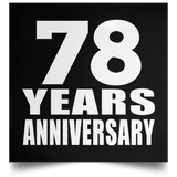 78th Anniversary 78 Years Anniversary - Poster Square