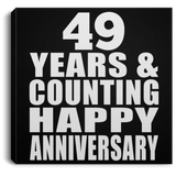 Happy 49th Anniversary 49 Years & Counting - Canvas Square