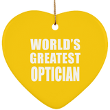 World's Greatest Optician - Heart Ornament