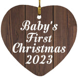 Baby's First Christmas 2023 - Heart Ornament D