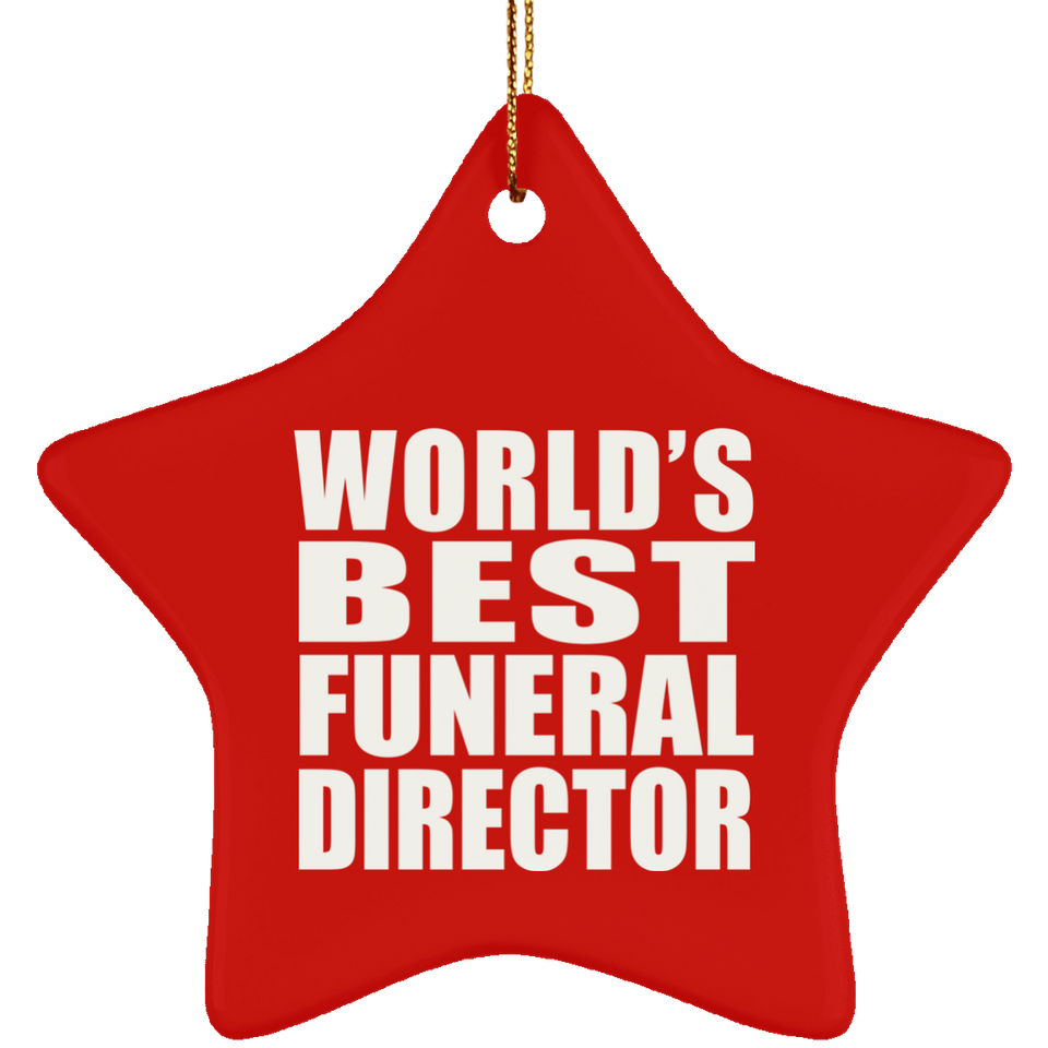 World's Best Funeral Director - Star Ornament