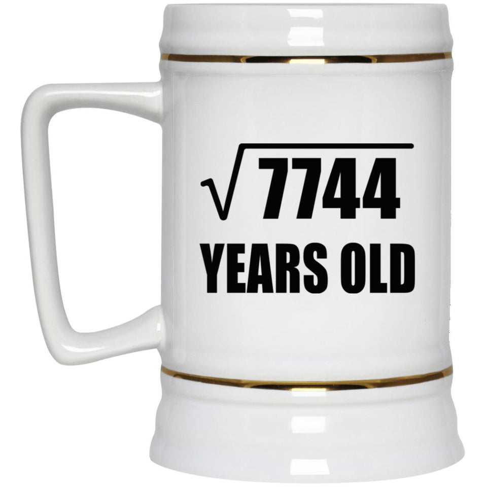 88th Birthday Square Root of 7744 Years Old - Beer Stein